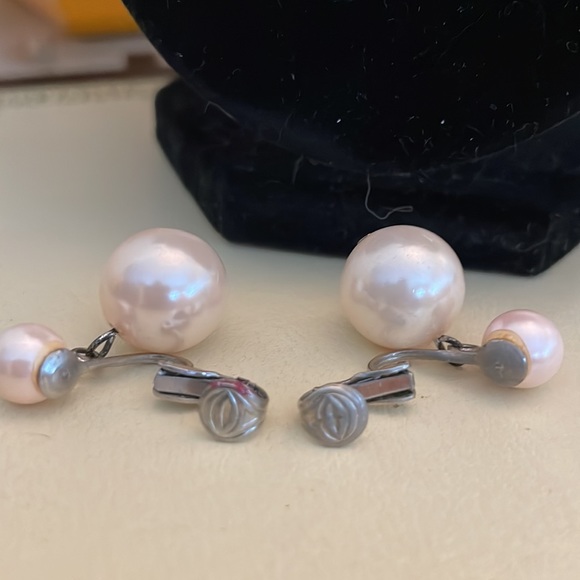 Vintage Champagne Pearl Necklace/Earring Set - Picture 6 of 6